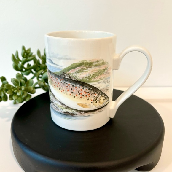 RARE British Portmeirion “Trout” Collectible Ceramic Mug “The Complete Angler” - Picture 1 of 7
